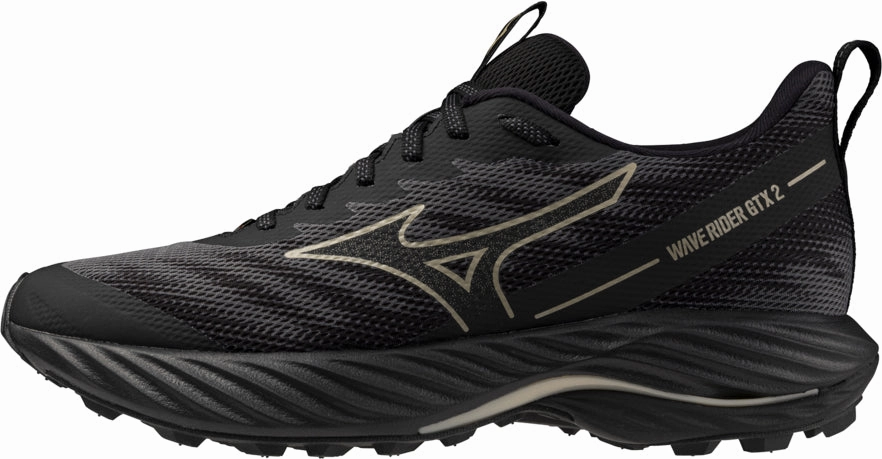 Reflective details Ultra Light Sole Mizuno Wave Rider GORE-TEX 2 Womens Trail Running Shoes - Black