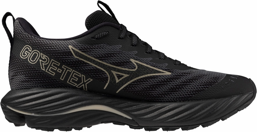 spring - fitting night running Mizuno Wave Rider GORE-TEX 2 Womens Trail Running Shoes - Black