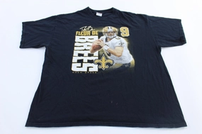 New Orleans Saints Football Drew Brees Graphic T-Shirt Comfortable Fit Wear