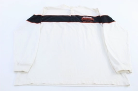 NoSideSeams Comfy Layering Women's Harley Davidson Motorcycles Striped Henley LS T-Shirt