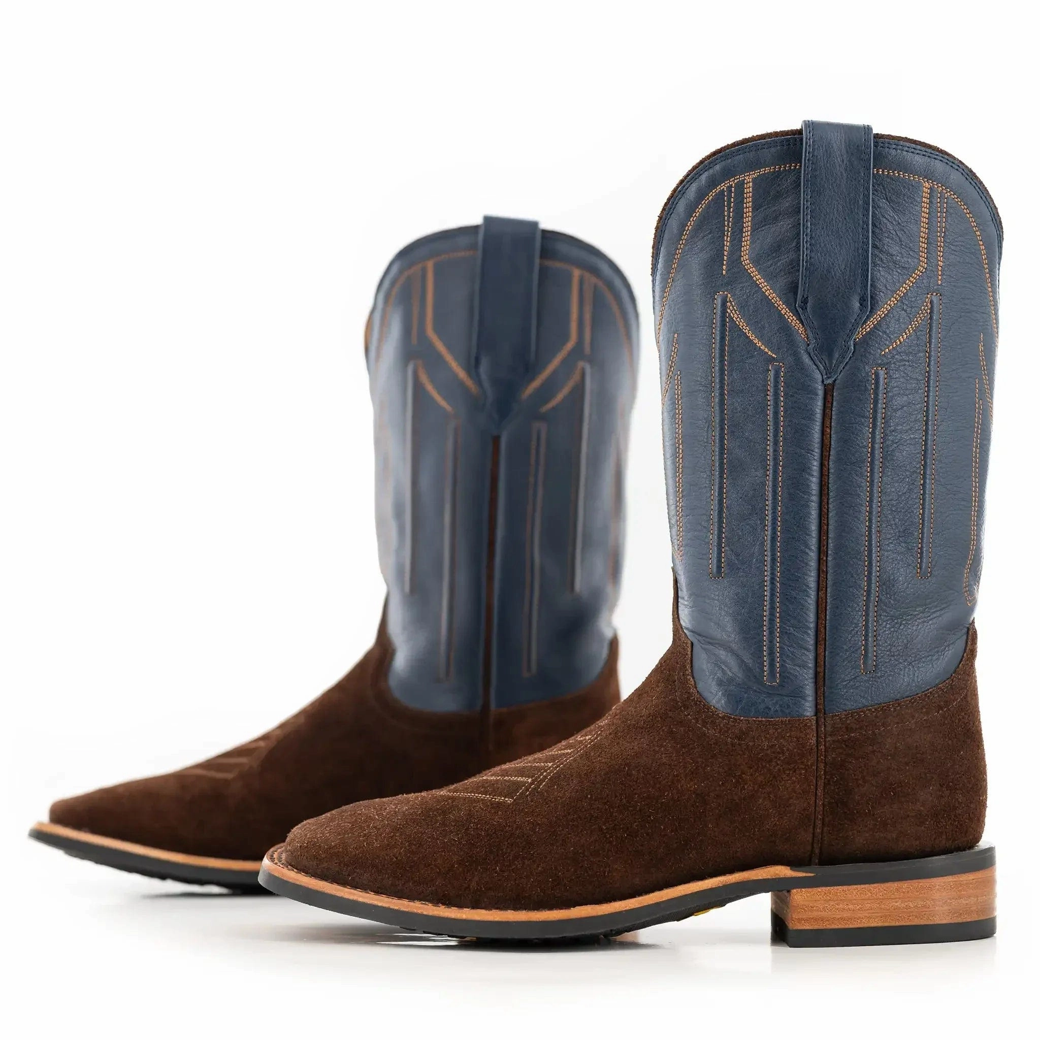 The Buck - Indigo | Chocolate Waxed Suede Slip Resistant Trail Runner