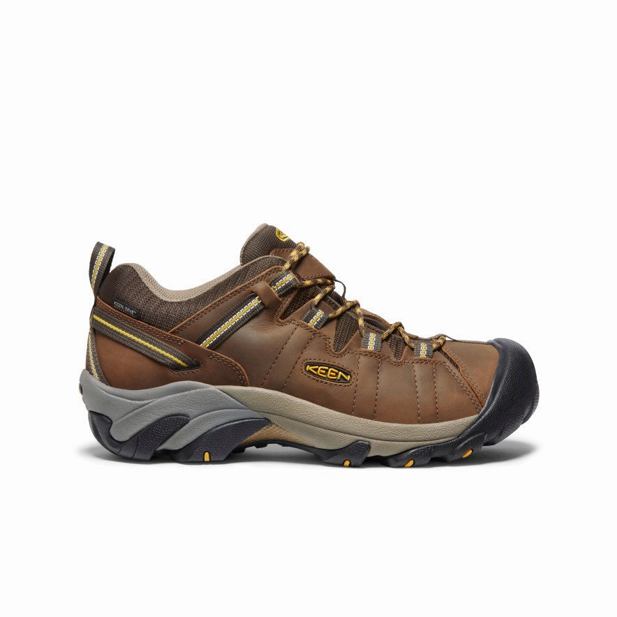Men's Targhee II Waterproof Wide  |  Cascade Brown/Golden Yellow Wide toe box