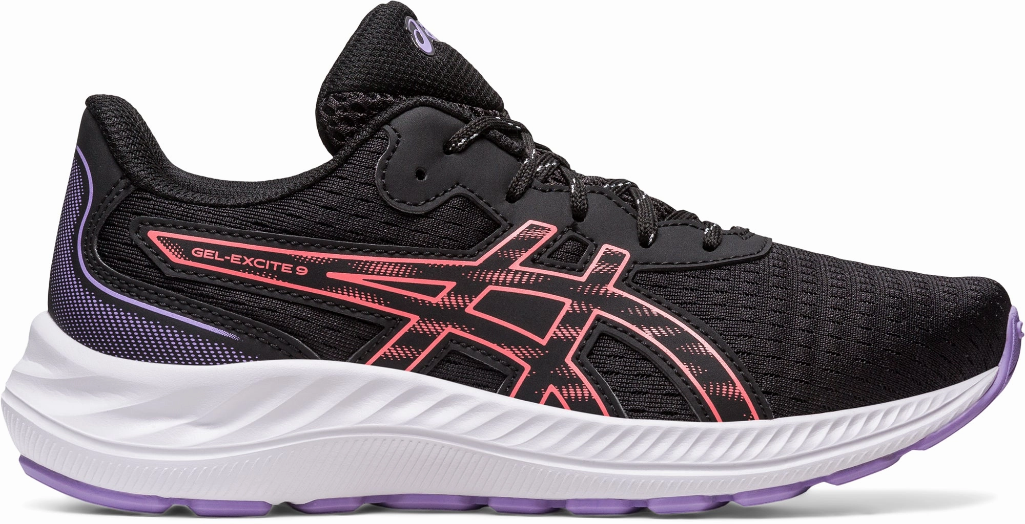 Comfort Molding Asics Gel Excite 9 GS Junior Running Shoes - Black