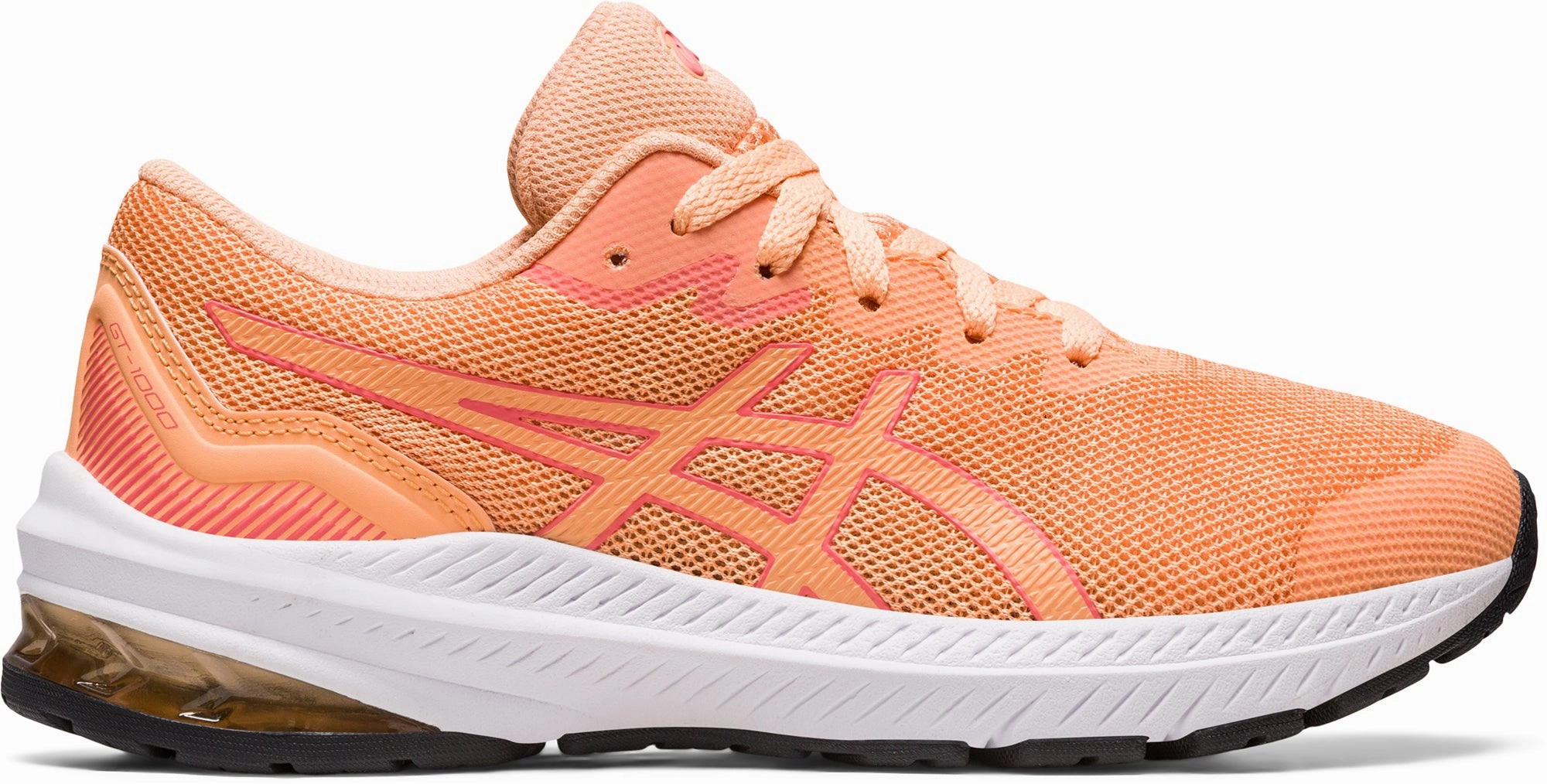 Asics GT 1000 11 GS Junior Running Shoes - Orange Slip Resistant Groove Design Comfort foam