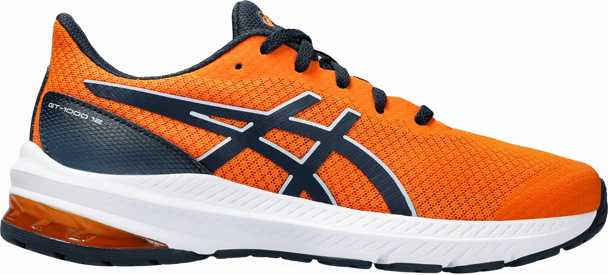 running in oval tracks shoes Asics GT 1000 12 GS Junior Running Shoes - Orange