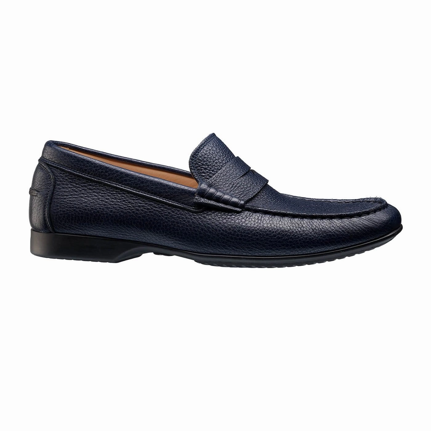 Genoa Navy Grain Auxetic Knit Fabric Low key style
