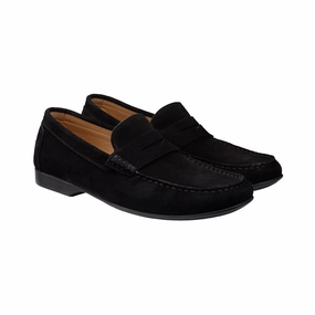 Genoa Black Calf Suede Dinner Step Parade Walk