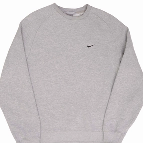 VINTAGE NIKE CLASSIC SWOOSH GRAY SWEATSHIRT 2000S SIZE LARGE right for beach trips
