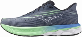Porous Mesh Ventilation colorful Mizuno Wave Skyrise 6 Mens Running Shoes - Blue