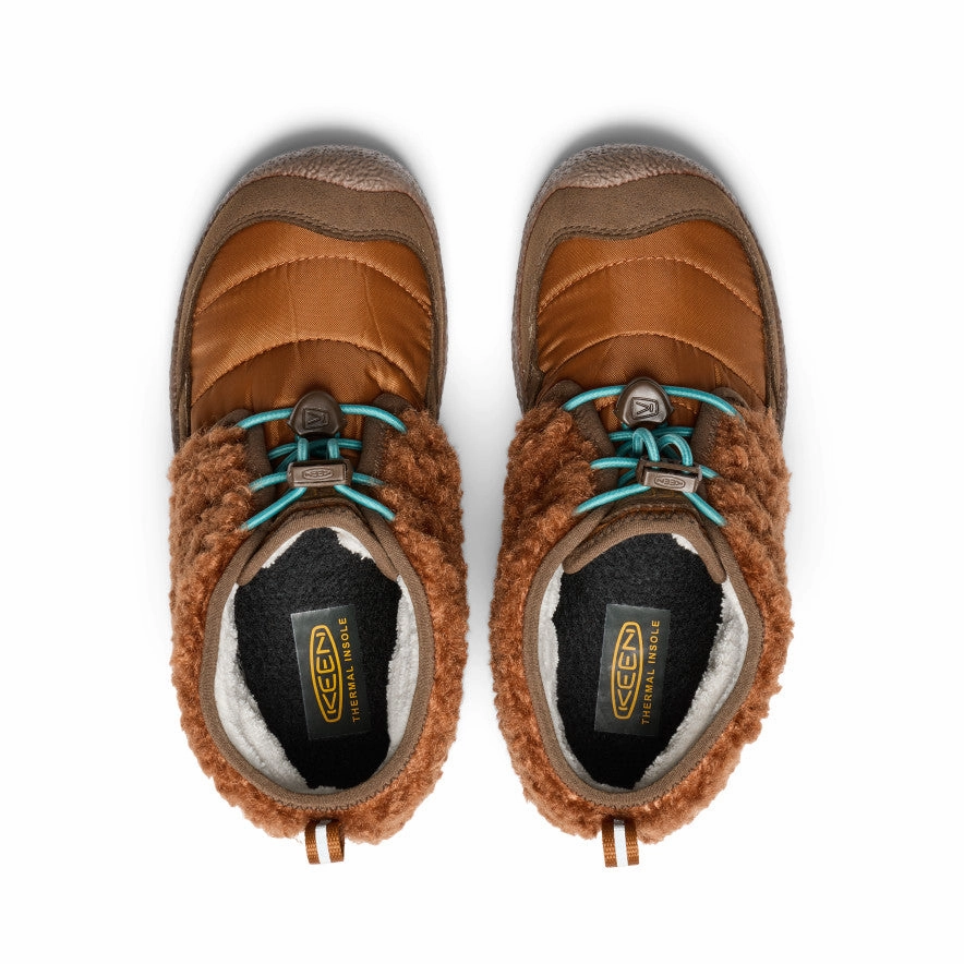 Big Kids' Howser II Waterproof Chukka  |  Roasted Pecan/Dark Earth Comfort Heel Recycled fabric