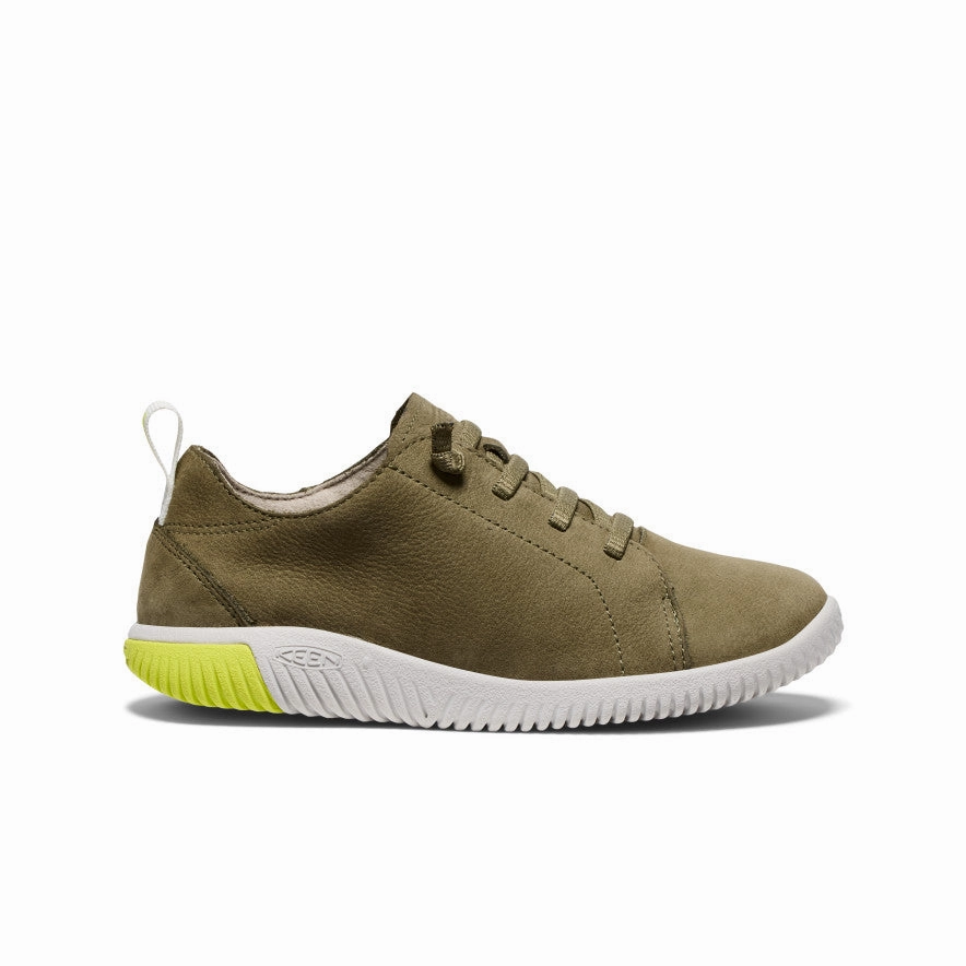 Big Kids' KNX Leather Sneaker  |  Martini Olive/Evening Primrose Harbor Path Active Design