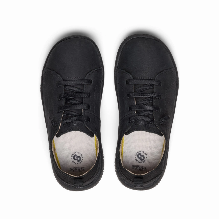 Harbor Walk Dirt Guard Big Kids' KNX Leather Sneaker  |  Triple Black