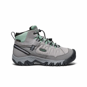 Big Kids' Targhee IV Waterproof Hiking Boot  |  Alloy/Granite Green Wide toe box Stable base