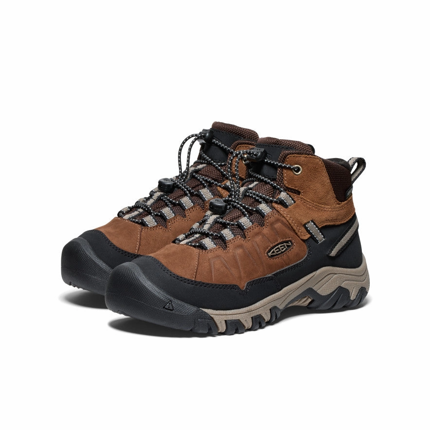 Reflective details molded Big Kids' Targhee IV Waterproof Hiking Boot  |  Bison/Brindle