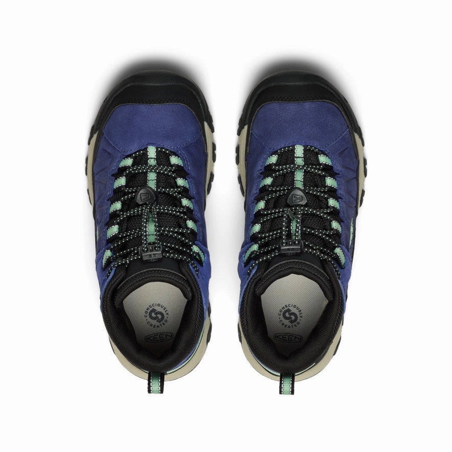 Comfortable Design Training Big Kids' Targhee IV Waterproof Hiking Boot  |  Skipper Blue/Hemlock