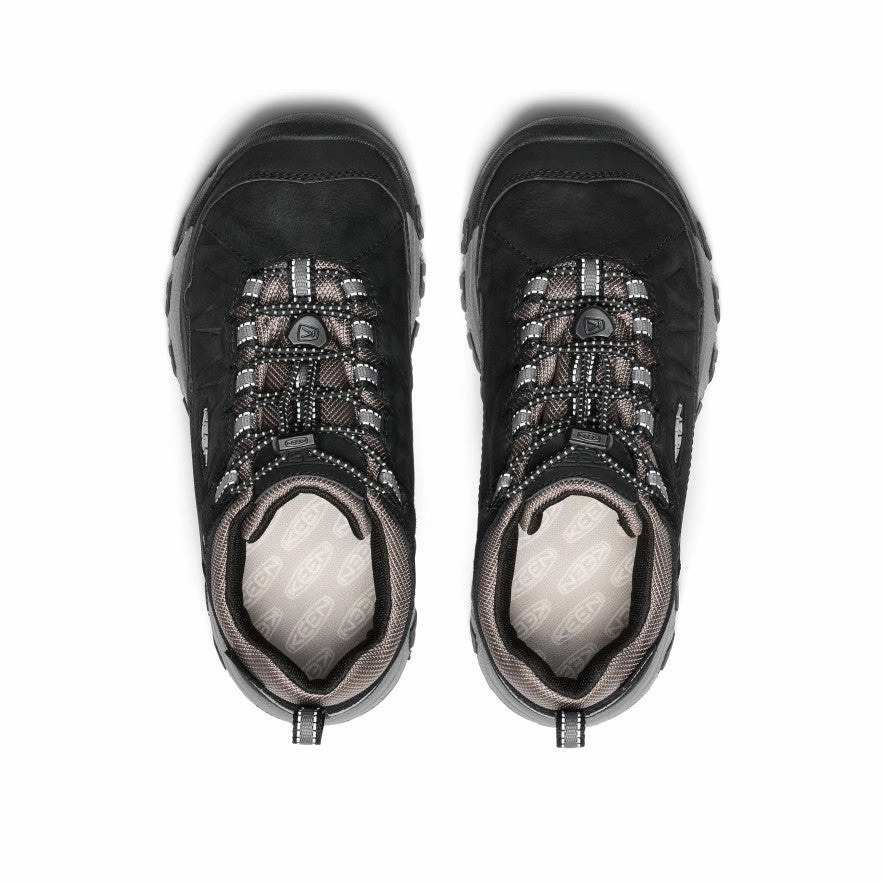 Big Kids' Targhee IV Waterproof Hiking Shoe  |  Black/Steel Grey Breathable Lining molded