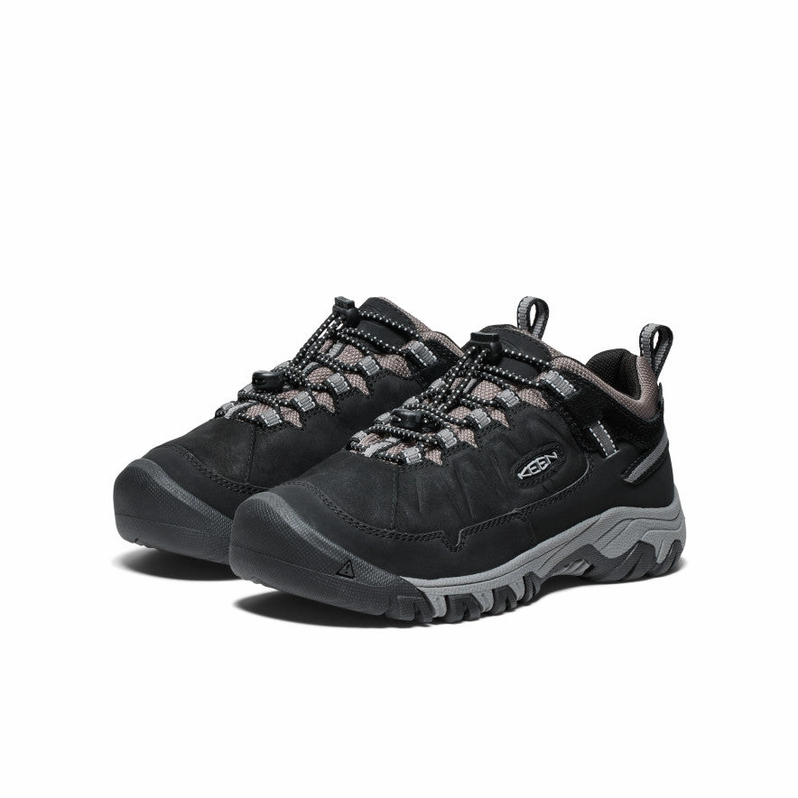 Big Kids' Targhee IV Waterproof Hiking Shoe  |  Black/Steel Grey Anti blister