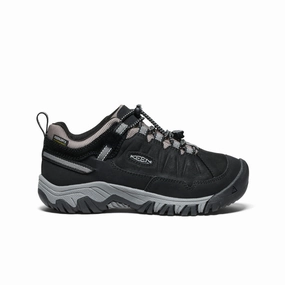 Sturdy Construction Big Kids' Targhee IV Waterproof Hiking Shoe  |  Black/Steel Grey