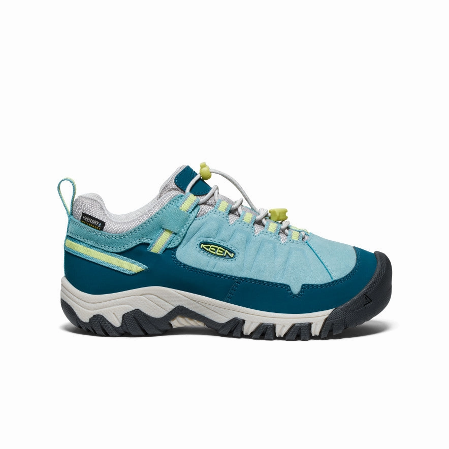 Big Kids' Targhee IV Waterproof Hiking Shoe  |  Reef Waters/Daiquiri Green Lightweight Outsole Trail Ready