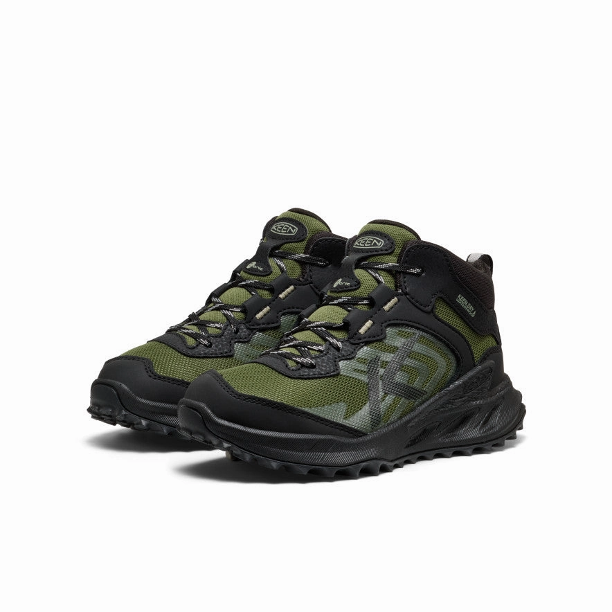 Comfort Fit Big Kids' Zionic Waterproof Boot  |  Black/Bronze Green