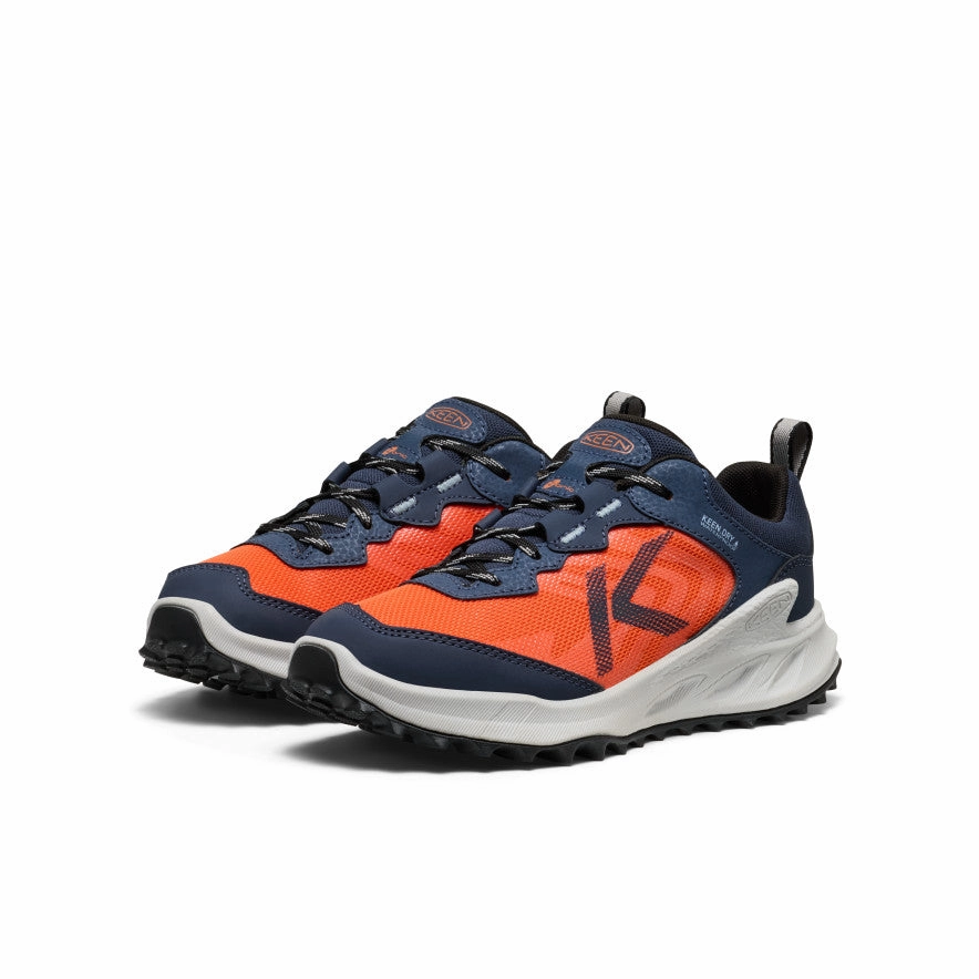 Comfortable Design Low Ankle Design Big Kids' Zionic Waterproof Shoe  |  Naval Academy/Scarlet Ibis