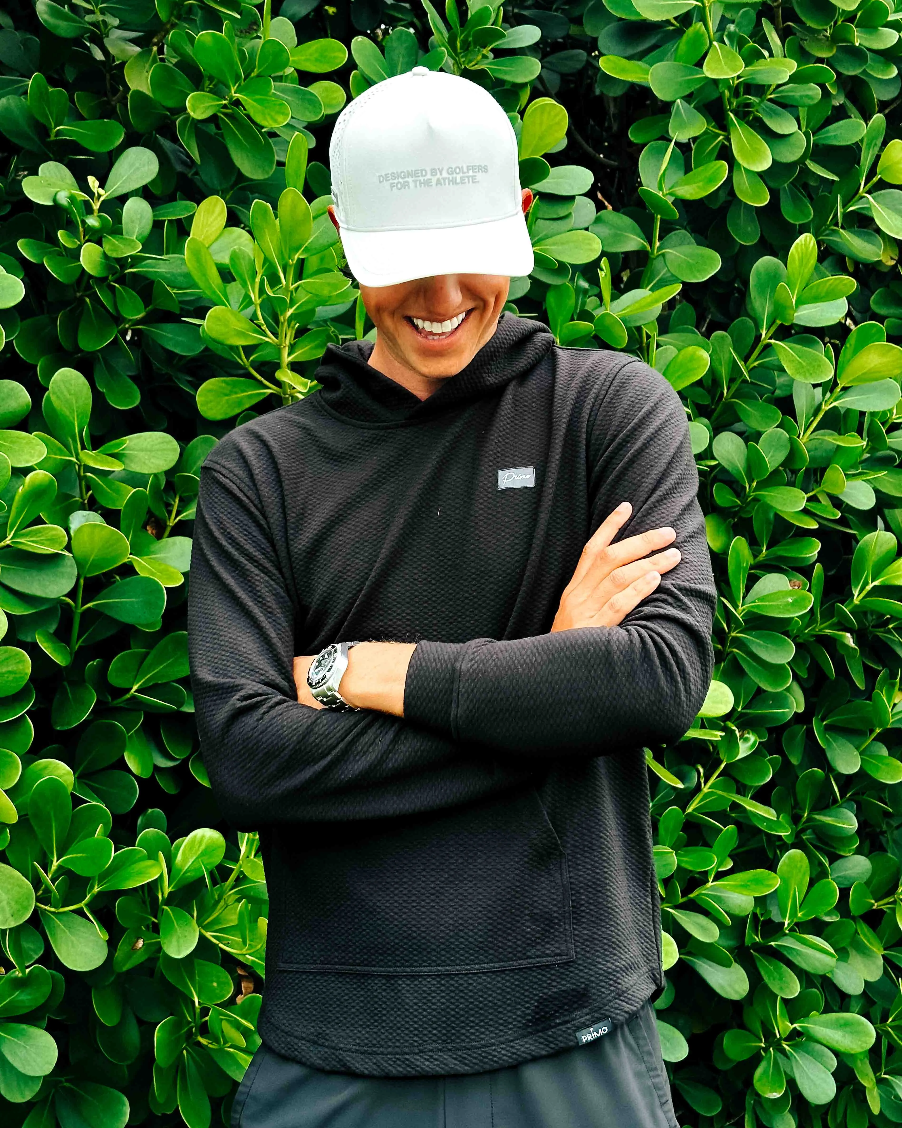 graffiti print Black GH Waffle Hoodie