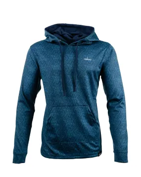 V-Neck Blue Static Golf Hoodie