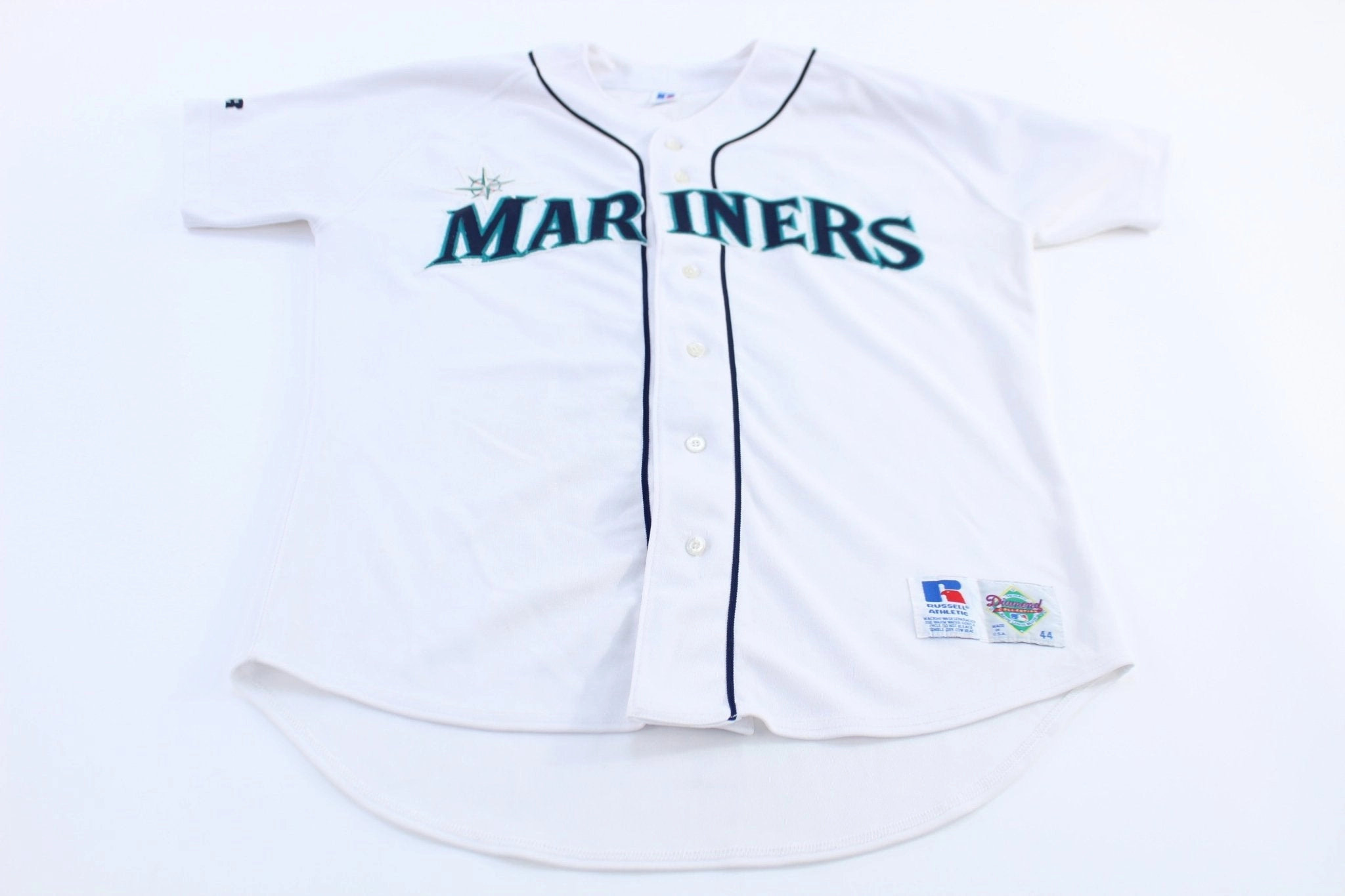 Russell Les Lancaster Seattle Mariners Baseball Jersey Smooth Lock Stitching Flexible Knit Construction
