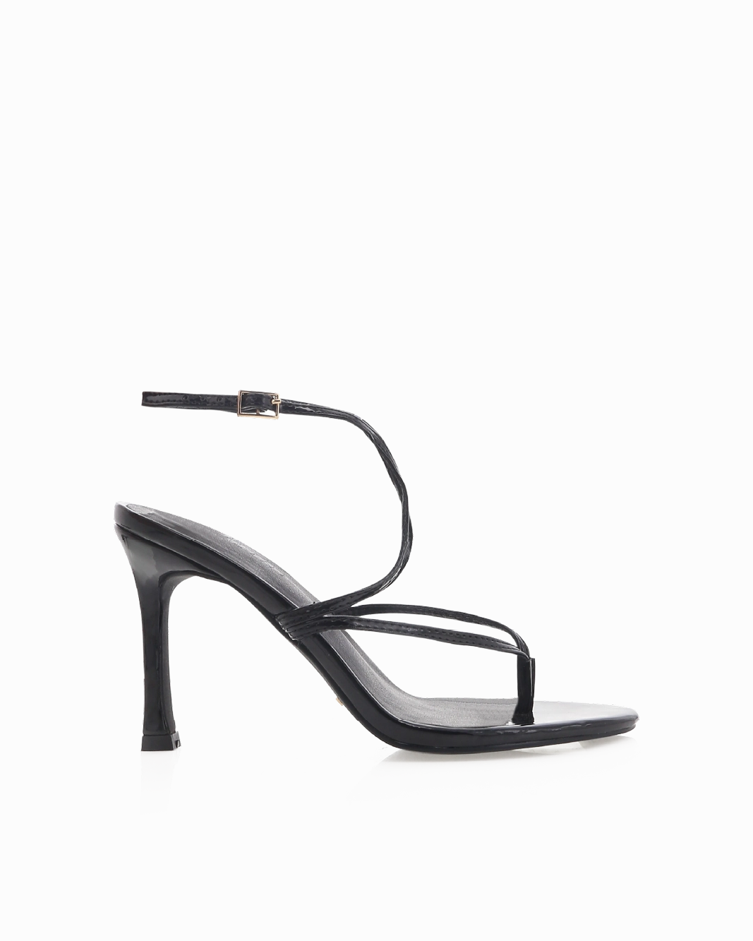 Chic Sandals for Day Dressy High Heels ASTRA - BLACK PATENT