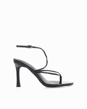 Chic Sandals for Day Dressy High Heels ASTRA - BLACK PATENT