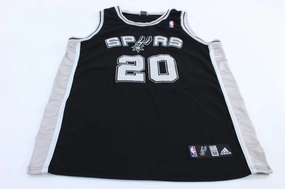 Reebok Manu Ginobili San Antonio Spurs Basketball Jersey Recycled Polyester Blend Workout Gear