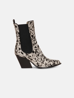 Boots ??lastiqu??s en cuir fa?on poulain imprim?? Slip Resistant Rural Traveler Mud Resistant All Day Wear