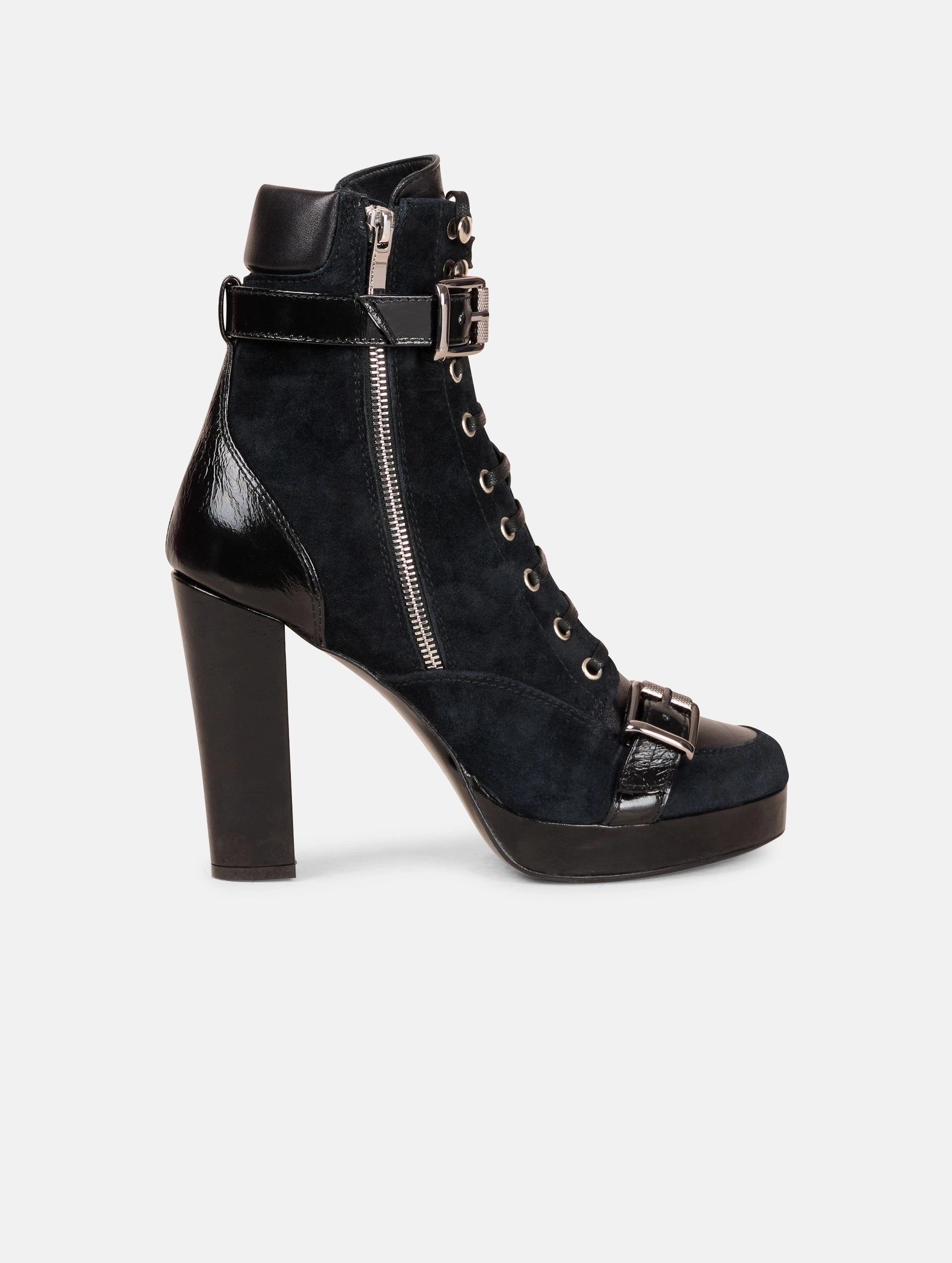 Bottines "RANGERS" ?? talons en daim et cuir noir Freelancer