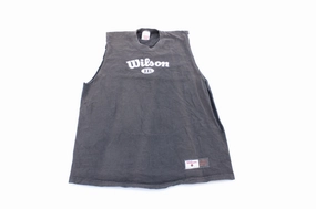 Friction Reducing Inner Layer 90's Wilson Athleticwear Black Tank Top