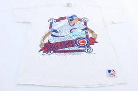 1990 Chicago Cubs Mark Grace Nutmeg Graphic T-Shirt Light Layer Elastic waist
