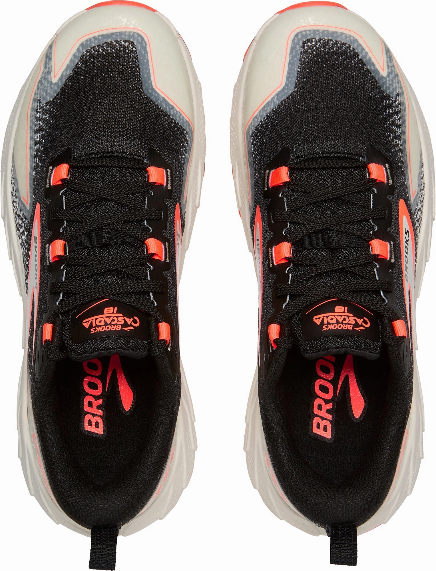 wet - weather high - visibility shoes Brooks Cascadia 18 Womens Trail Running Shoes - Black