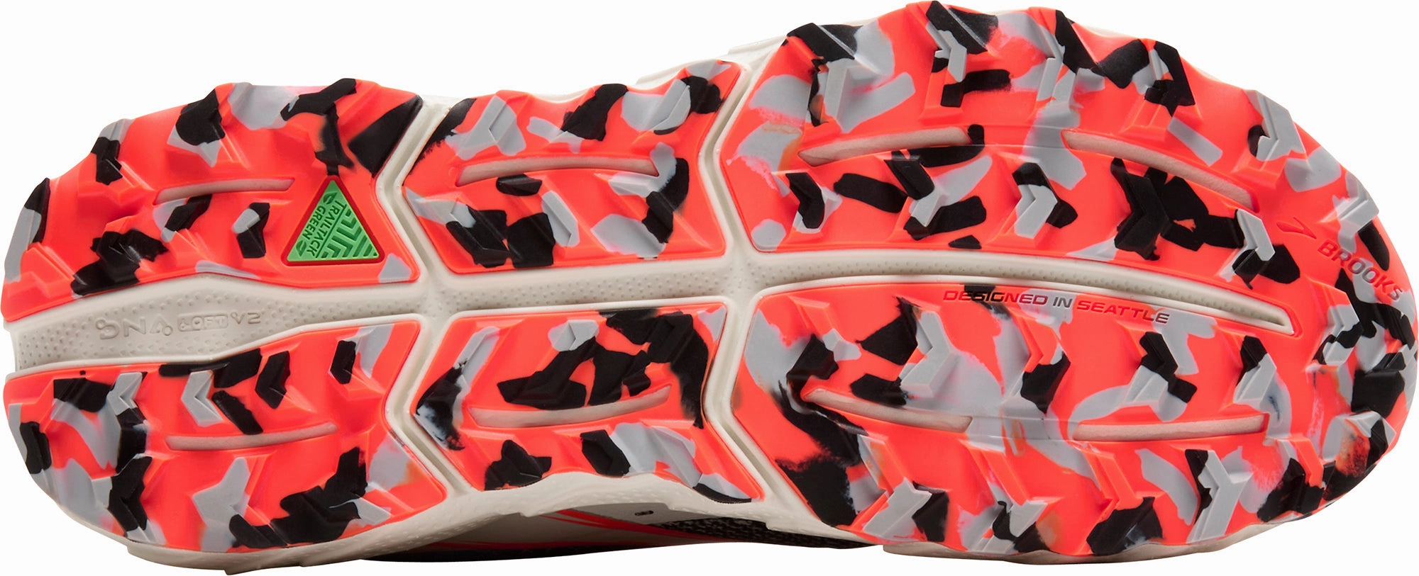 Variable Density Outsole Brooks Cascadia 18 Womens Trail Running Shoes - Black