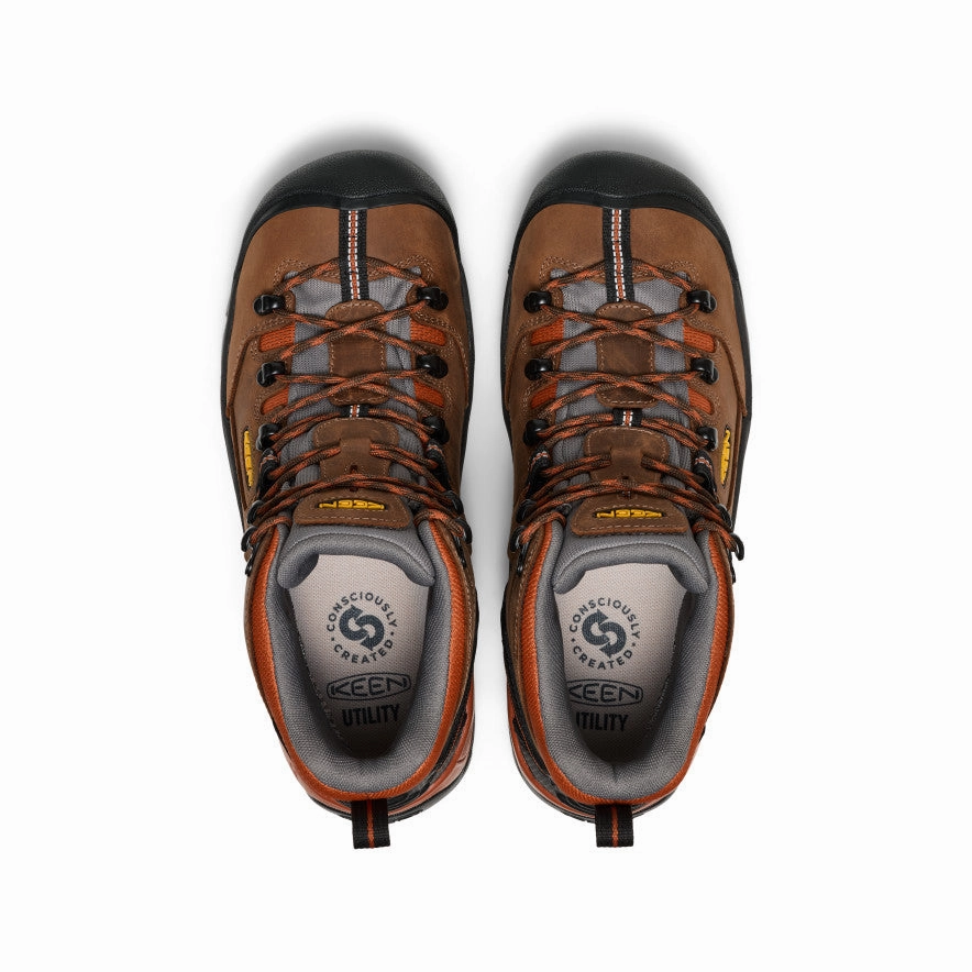 Water Resistant Men's Pittsburgh Energy 6" Waterproof Boot (Soft Toe)  |  Cascade Brown/Black