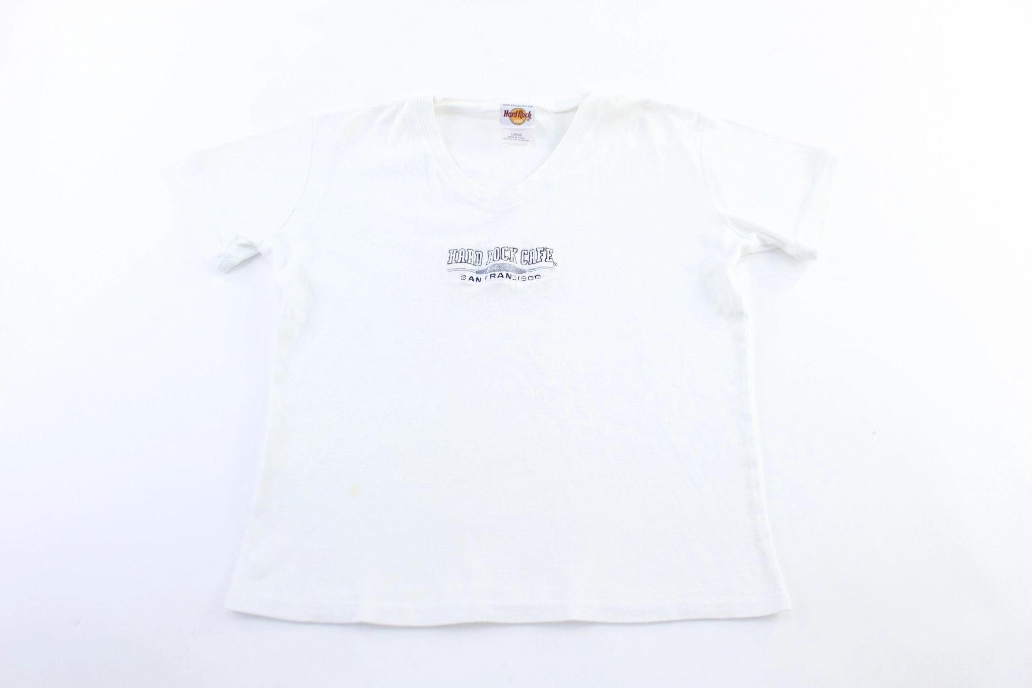 Chic Odor Resistant Material Women's Hard Rock Cafe Embroidered San Francisco T-Shirt