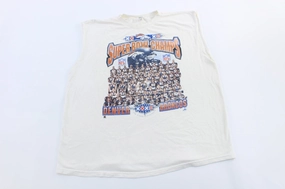 Unstructured Silhouette Molded Collar Architecture 19998 Denver Broncos SuperBowl Champs Graphic Tank Top