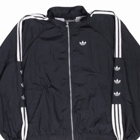 suitable for stage shows Modern VINTAGE ADIDAS BLACK 3 STRIPES WINDBREAKER JACKET 1990S XL