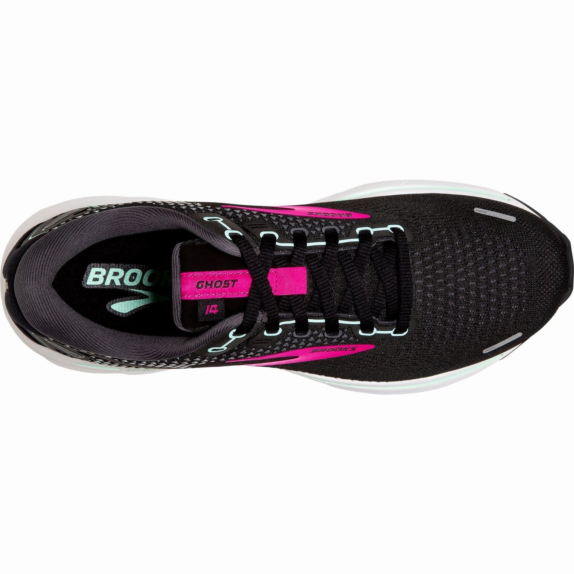 breathable insole Brooks Ghost 14 Womens Running Shoes - Black