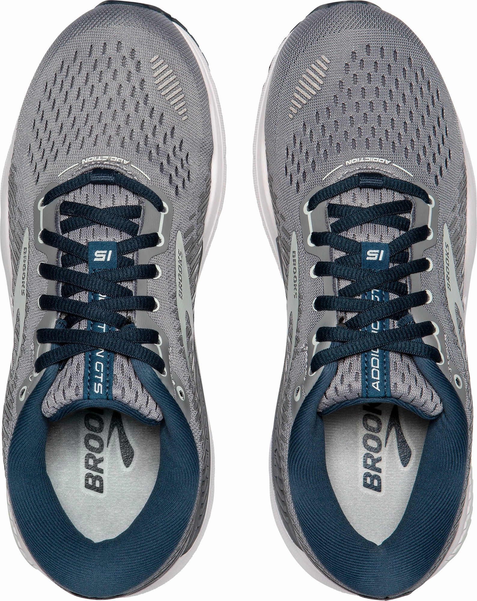 Brooks Addiction GTS 15 Womens Running Shoes - Grey wellness - commitment Breathable Cushion