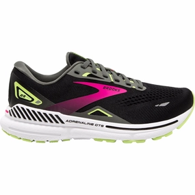 Brooks Adrenaline GTS 23 WIDE FIT Womens Running Shoes - Black Comfortable Forefoot