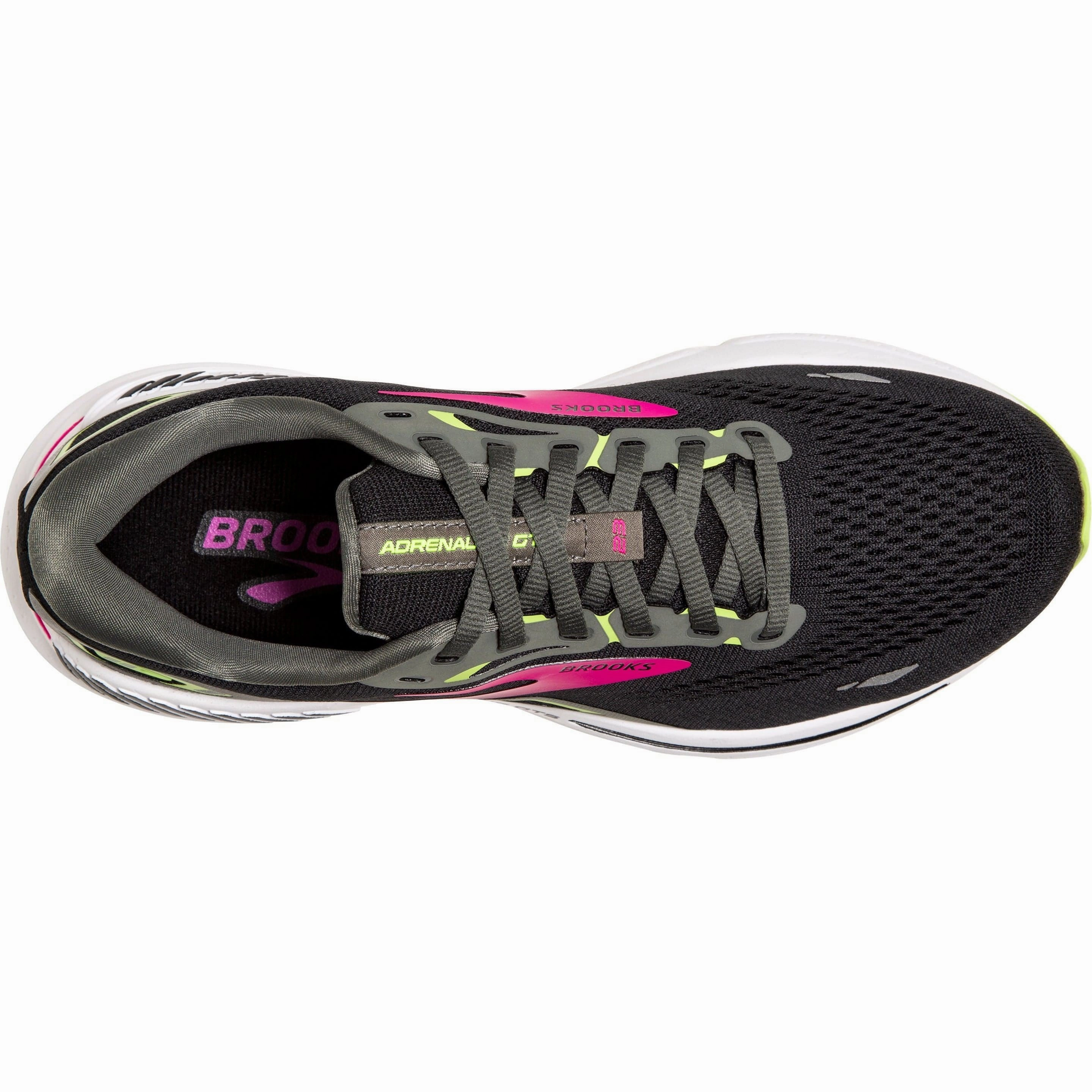 Brooks Adrenaline GTS 23 WIDE FIT Womens Running Shoes - Black Mountain Quick Dry Insole