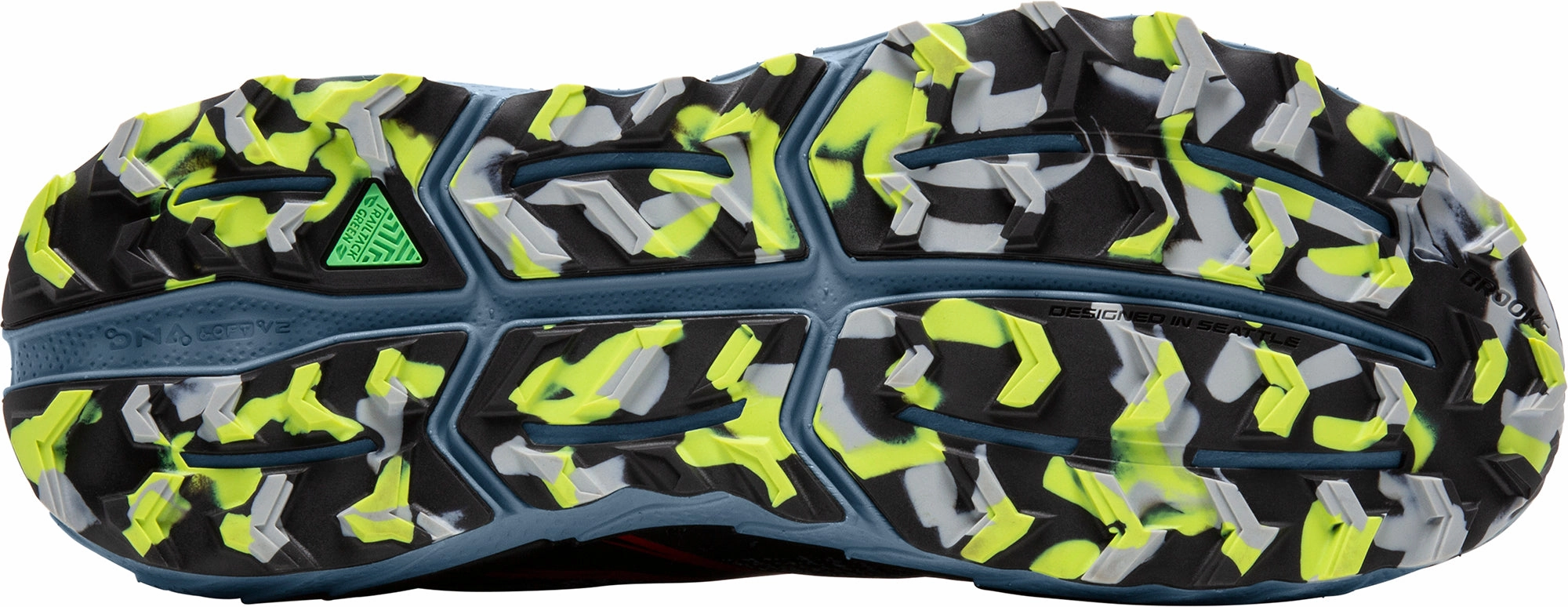 Brooks Cascadia 18 Mens Trail Running Shoes - Blue Anti Slip Outsole