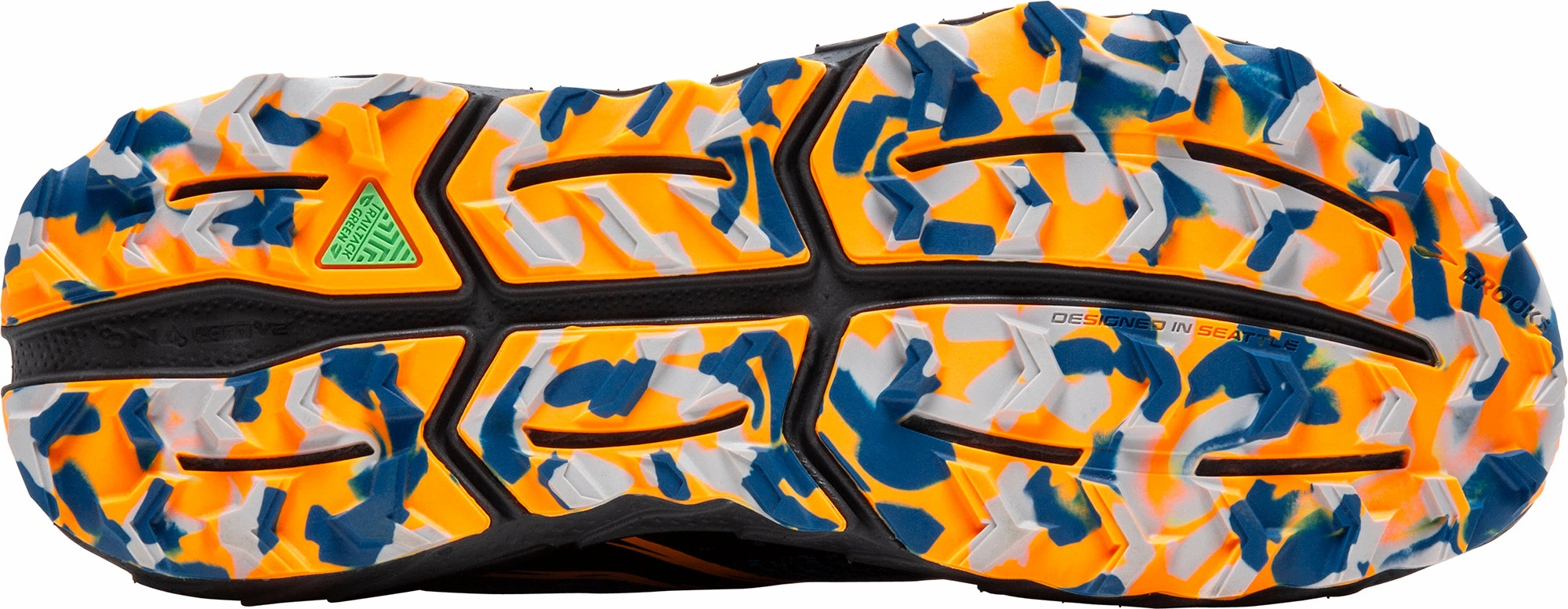 Brooks Cascadia 18 Mens Trail Running Shoes - Blue gel insole shoes antibacterial - feature shoes