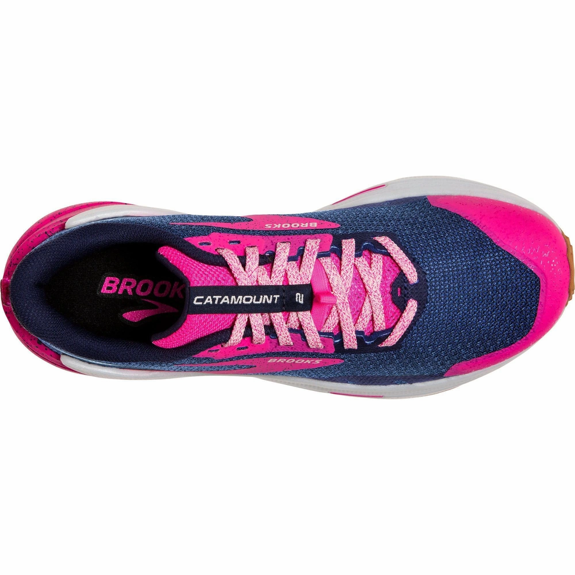 Pastel color option Lateral Stabilizer Bridge Brooks Catamount 2 Womens Trail Running Shoes - Navy