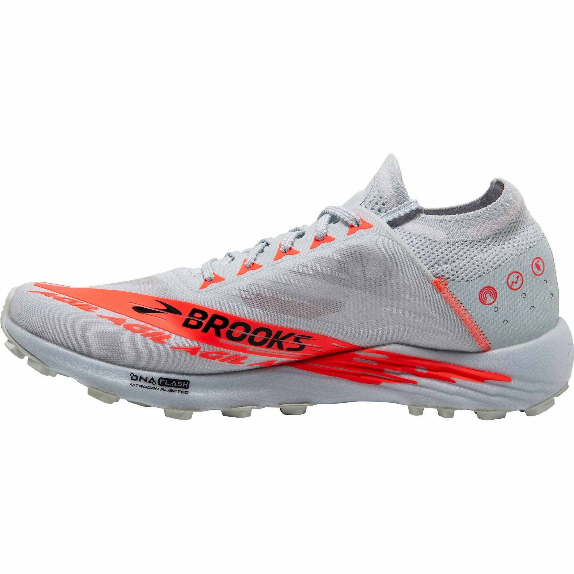 Brooks Catamount Agil Trail Running Shoes - Grey Adaptive Heel Collar