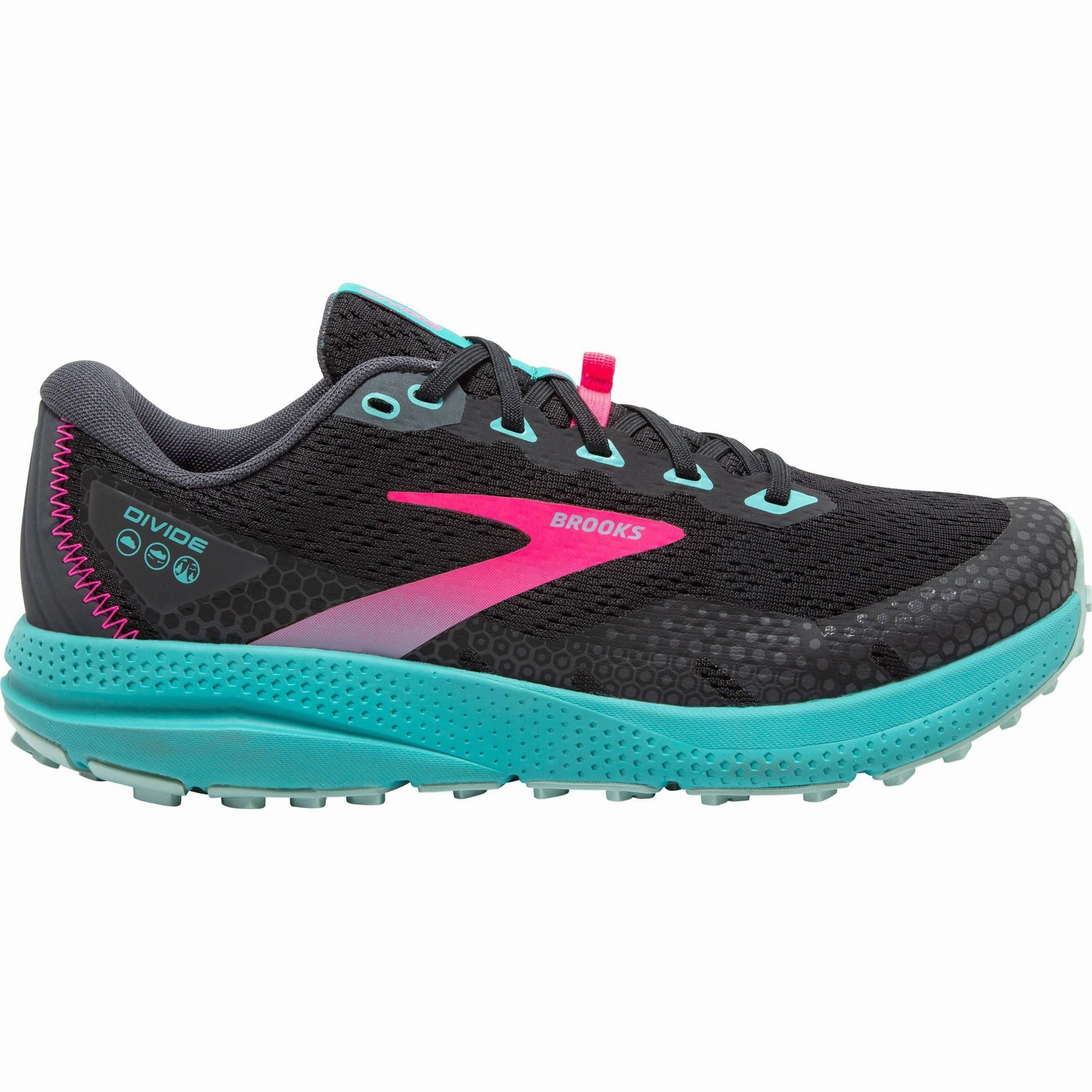 Brooks Divide 3 Womens Trail Running Shoes - Black breathable - membrane